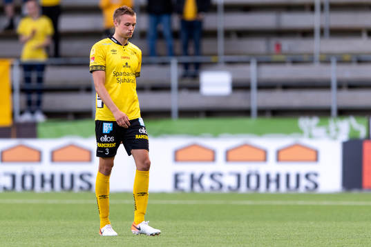 Elfsborgs Stian Rode Gregersen deppar  fotbollsmatchen i