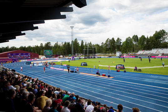 General view over Gunder Hägg stadion