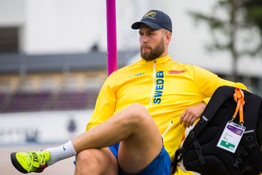 Jakob Gardenkrans of Sweden wait for his turn in the mens