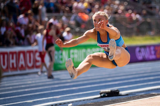 Taika Koilahti of Finland in the women's long jump