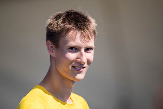 Simon Wiklund of Sweden in the high jump