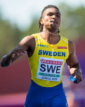 Anders Pihlblad of Sweden crosses the finish line at the
