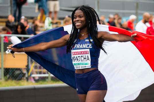 Hilary Kpatcha of France celebrate the victory in the