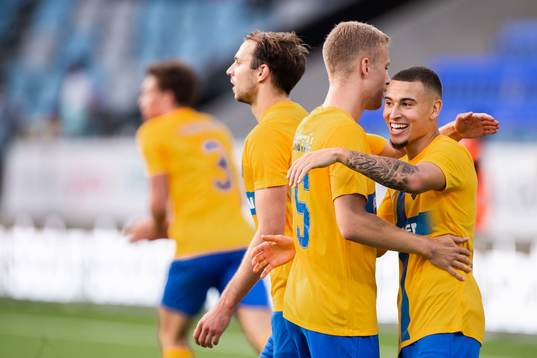 Filip Dagerstål and Jordan Larsson of IFK Norrköping