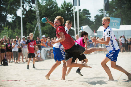 Löddes Axel Månsson i matchen för pojkar födda 2005