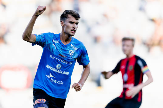 Halmstads Rasmus Wiedsheim-Paul jublar eter 1-1