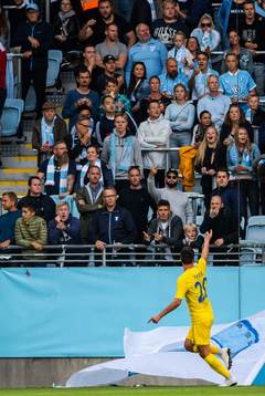 Sven Karic of Domzale celebrates