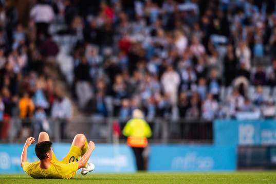 Sven Karic of Domzale looks dejected