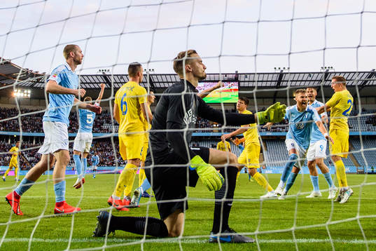 Rasmus Bengtsson of Malmö FF celebrates