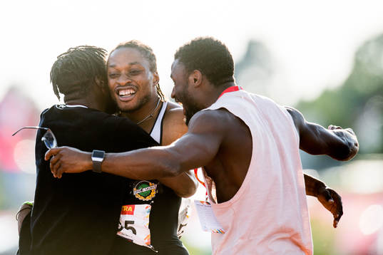 Salum Kashafali celebrates