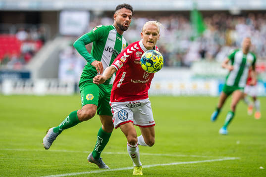 Hammarbys Imad Khalili och Kalmars Henrik Löfkvist