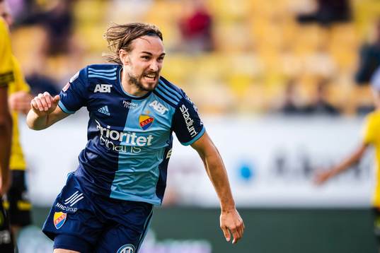 Djurgårdens Kevin Walker jublar