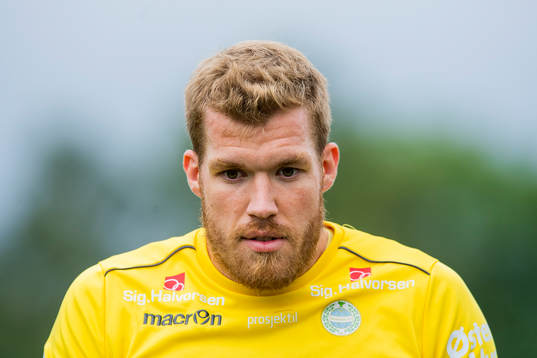 Goalkeeper Saku-Pekka Sahlgren of Sandnes Ulf looks dejected