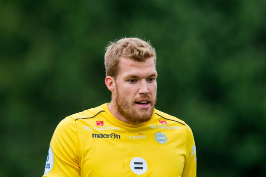 Goalkeeper Saku-Pekka Sahlgren of Sandnes Ulf looks dejected