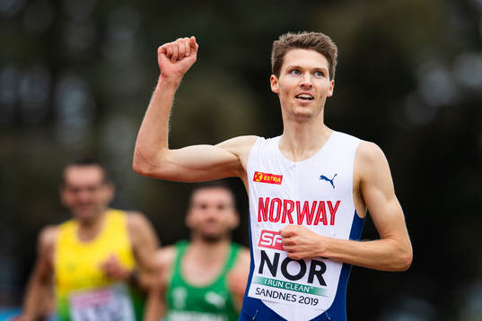 Tom Erling Kårbø of Norway celebrates