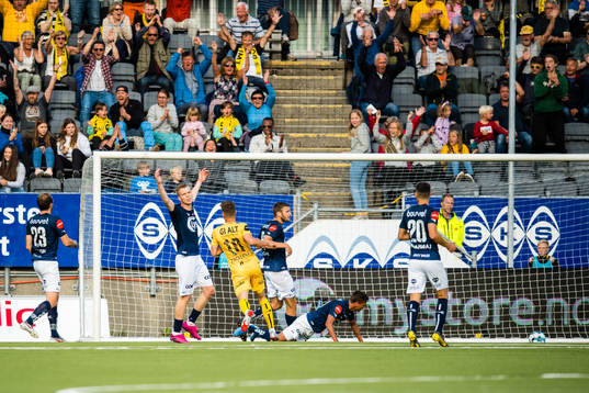 Samuel Kari Fridjonsson of Viking looks dejected