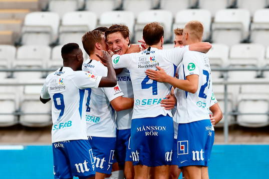 IFK Norrköpings Rasmus Lauritsen jublar
