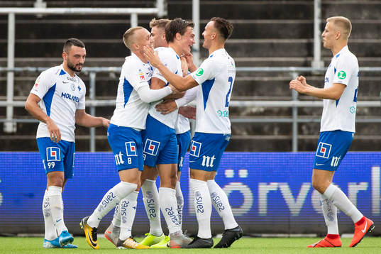 IFK Norrköpings Rasmus Lauritsen jublar