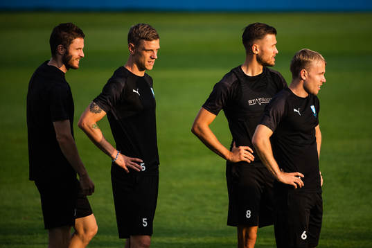Anders Christiansen , Arnor Traustason and Oscar Lewicki of