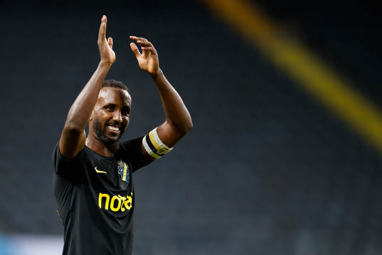 Henok Goitom of AIK celebrates