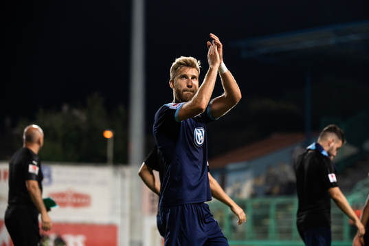 Rasmus Bengtsson of Malmö FF celebrates