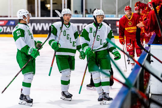 Rögles Nils Höglander, Simon Ryfors och Samuel Jonsson