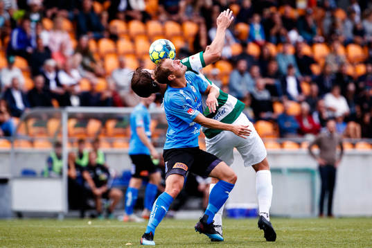Halmstads Joel Allansson och Västerås Jonas Hellgren