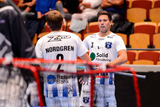 Helsingborgs Linus Nordgren och Fredrik Azelius jublar