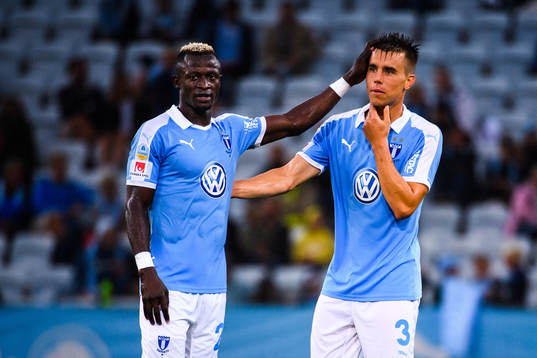 Malmö FFs Bonke Innocent och Jonas Knudsen