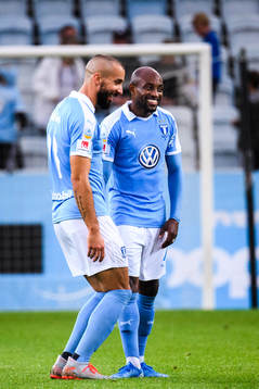 Malmö FFs Guillermo Molins och Fouad Bachirou jublar