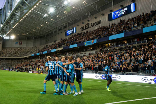 Djurgårdens spelare jublar