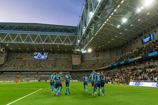 Djurgårdens spelare jublar