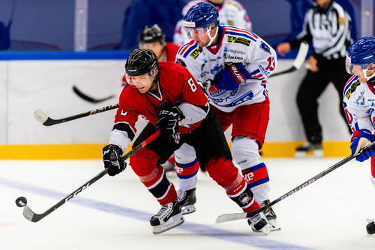 Malmö Redhawks Johan Olofsson och Oskarshamns Gustaf