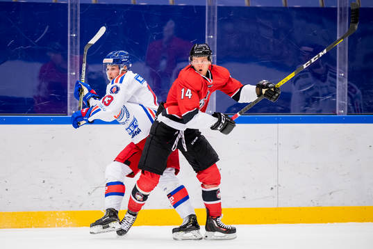 Malmö Redhawks Carl-Johan Lerby och Oskarshamns Gustaf