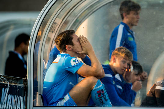 Daniel Edvardsen of Sandnes Ulf looks dejected