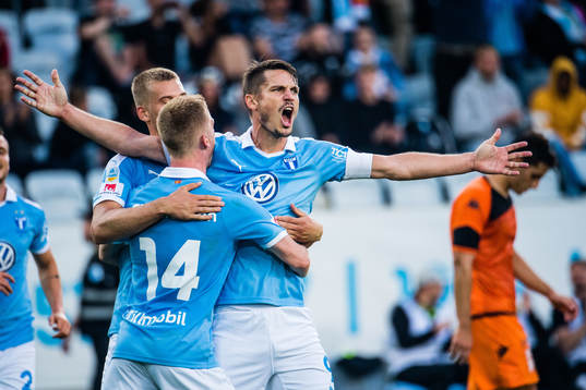 Markus Rosenberg of Malmö FF celebrates