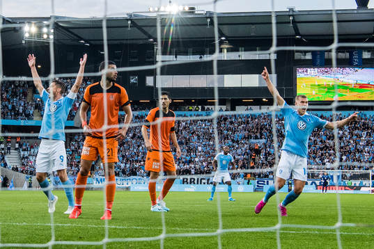 Markus Rosenberg  of Malmö FF celebrates