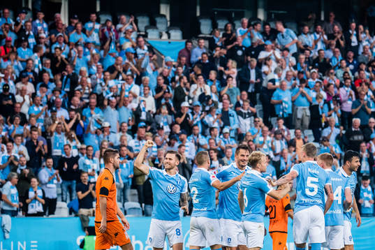 Players of Malmö FF celebrates