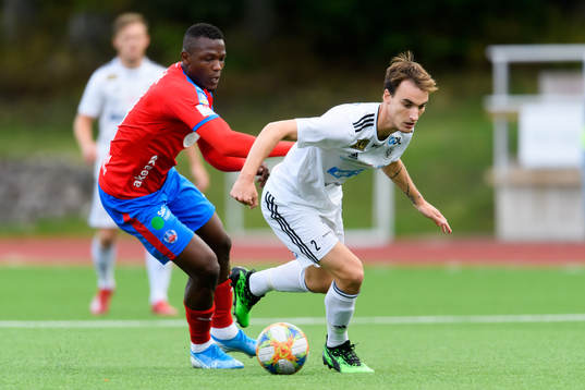 Helsingborgs Alhaji Gero och Oskarshamns Adam Hellborg