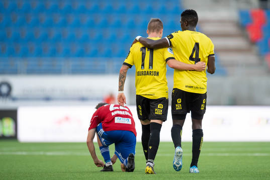 Aron Sigurdarson and Afeez Aremu of Start