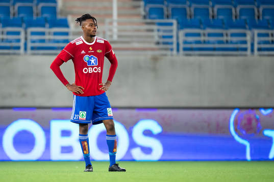 Charles Ezeh of Skeid looks dejected