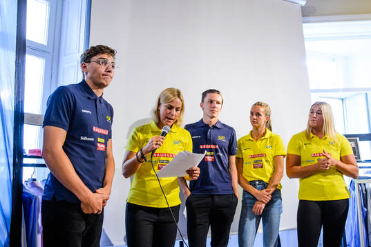Armand Duplantis, Andreas Almgren, Lovisa Lindh and Fanny