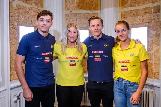 Armand Duplantis, Fanny Roos, Andreas Almgren, and Lovisa