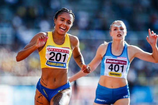 Irene Ekelund of Sweden celebrates