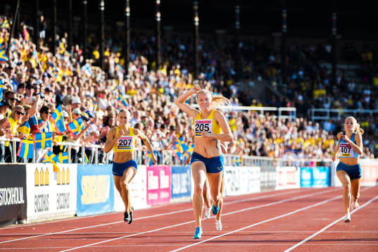 Hjelmer of Sweden celebrates