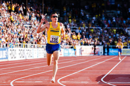 Kalle Berglund of Sweden celebrates