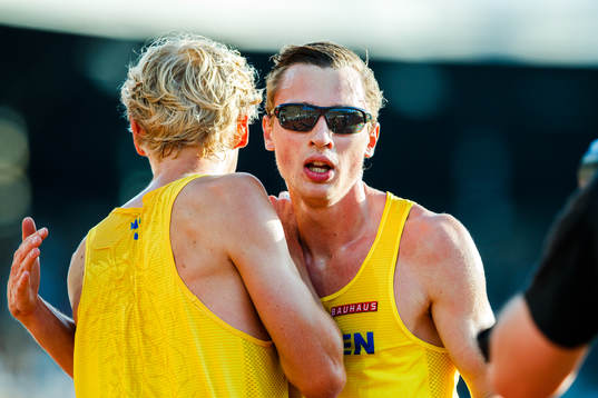 Kalle Berglund of Sweden celebrates