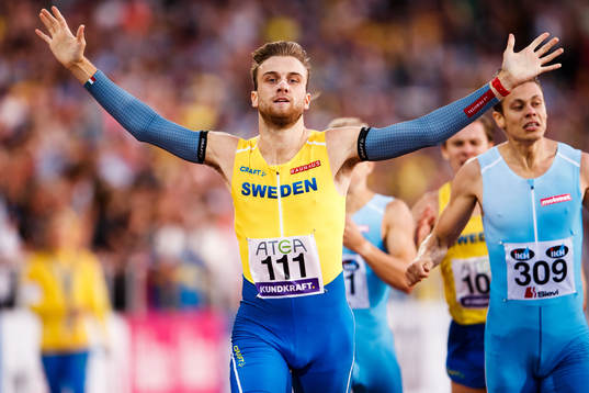 Erik Martinsson of Sweden celebrates