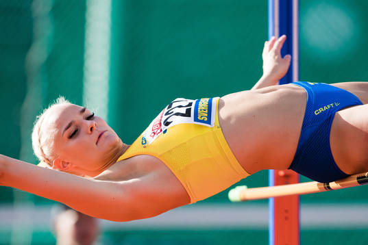 Louise Ekman of Sweden in the women's high jump