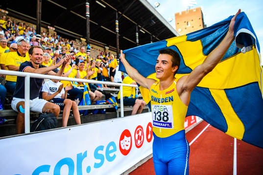Jesper Hellström of Sweden celebrates